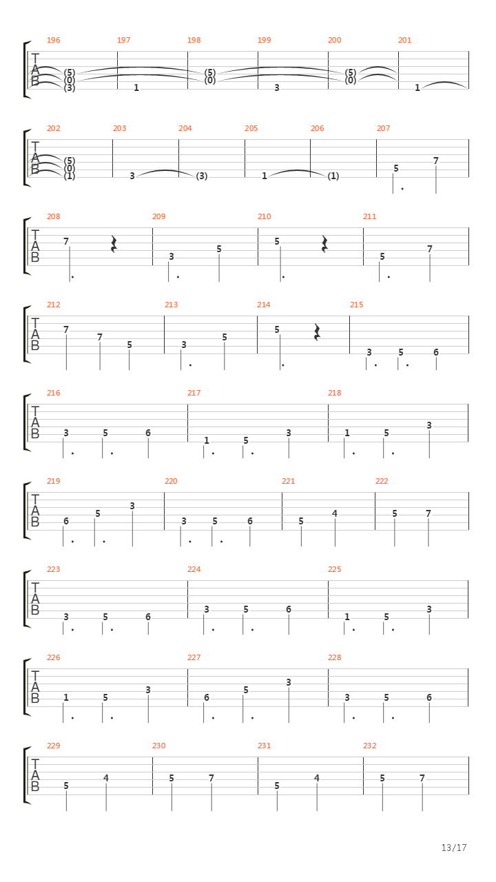 Burn吉他谱