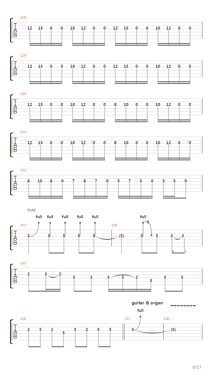 Burn吉他谱