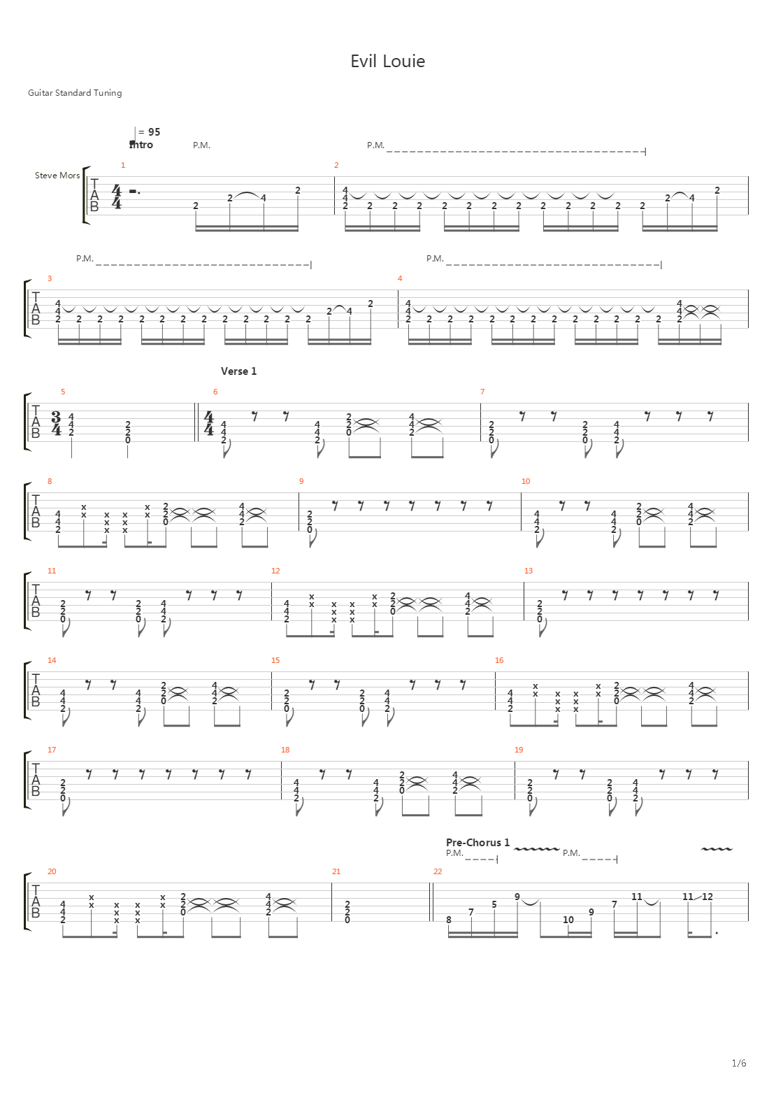 Evil Louie吉他谱