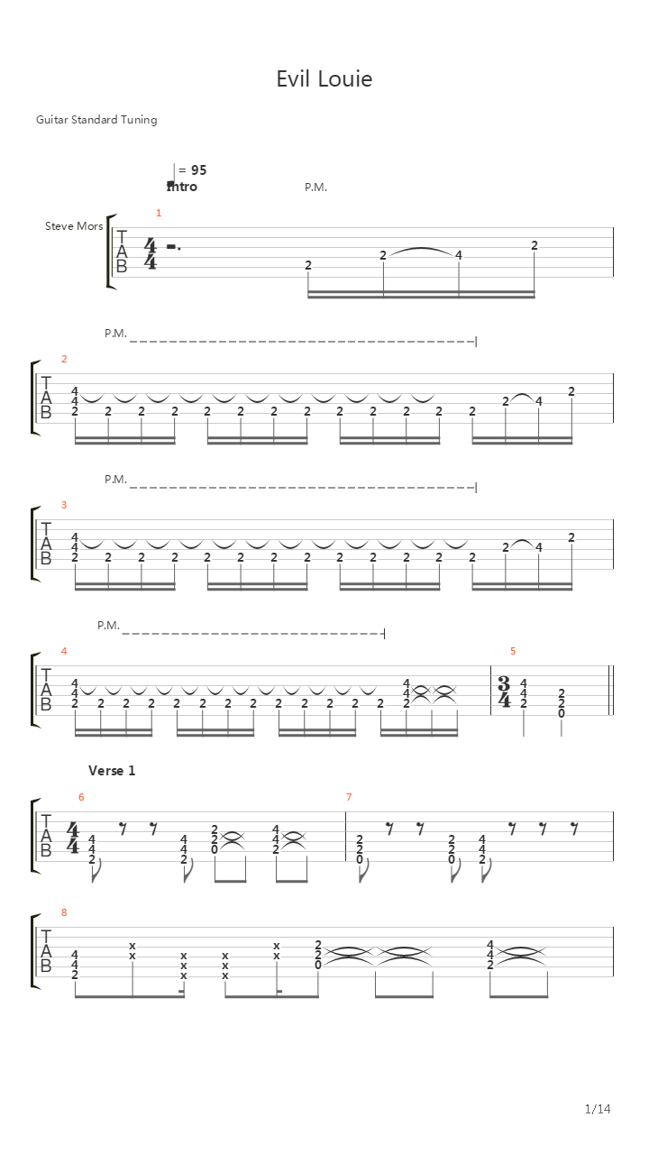Evil Louie吉他谱