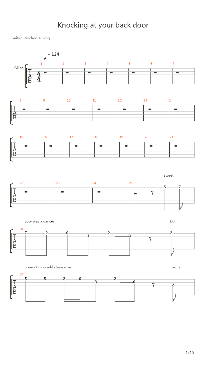 Knocking At Your Back Door吉他谱