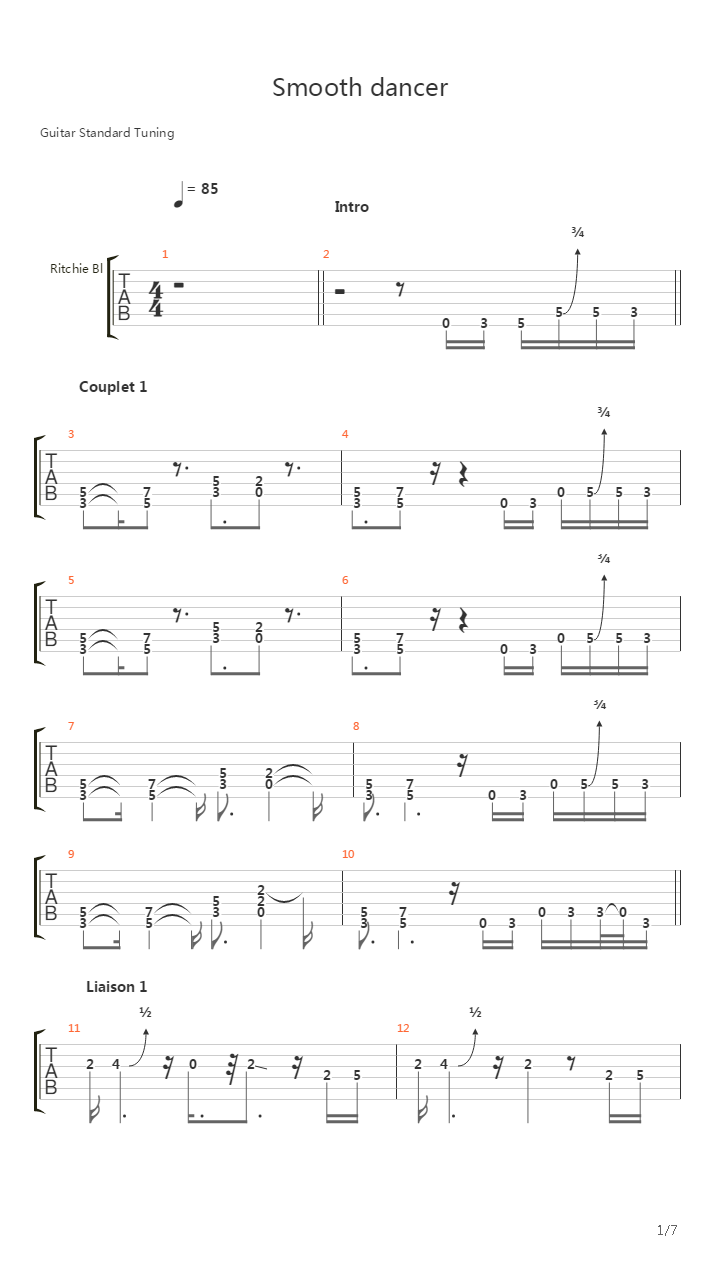 Smooth Dancer吉他谱