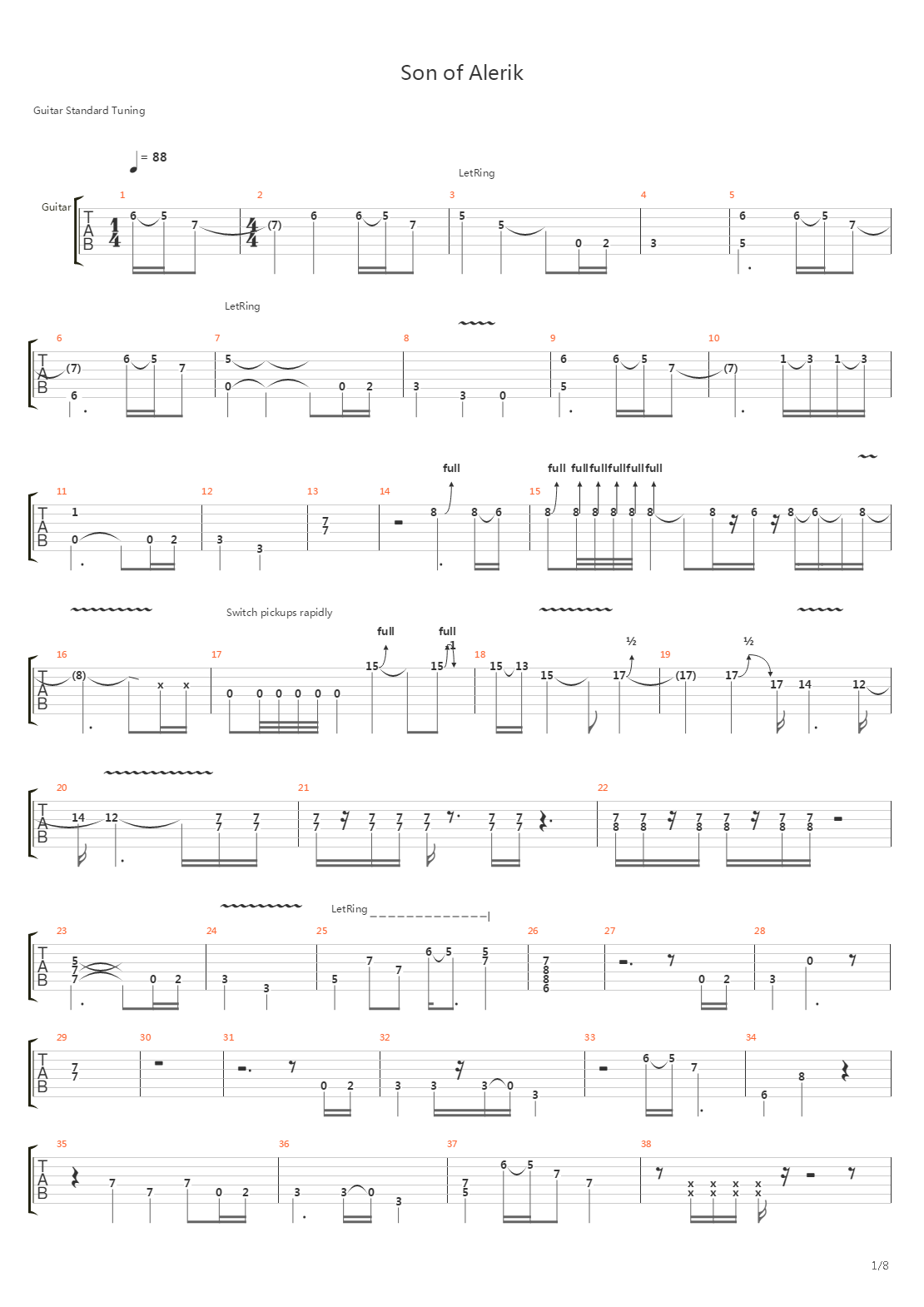 Son Of Alerik吉他谱