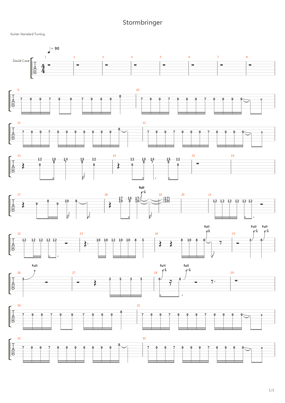 Stormbringer吉他谱