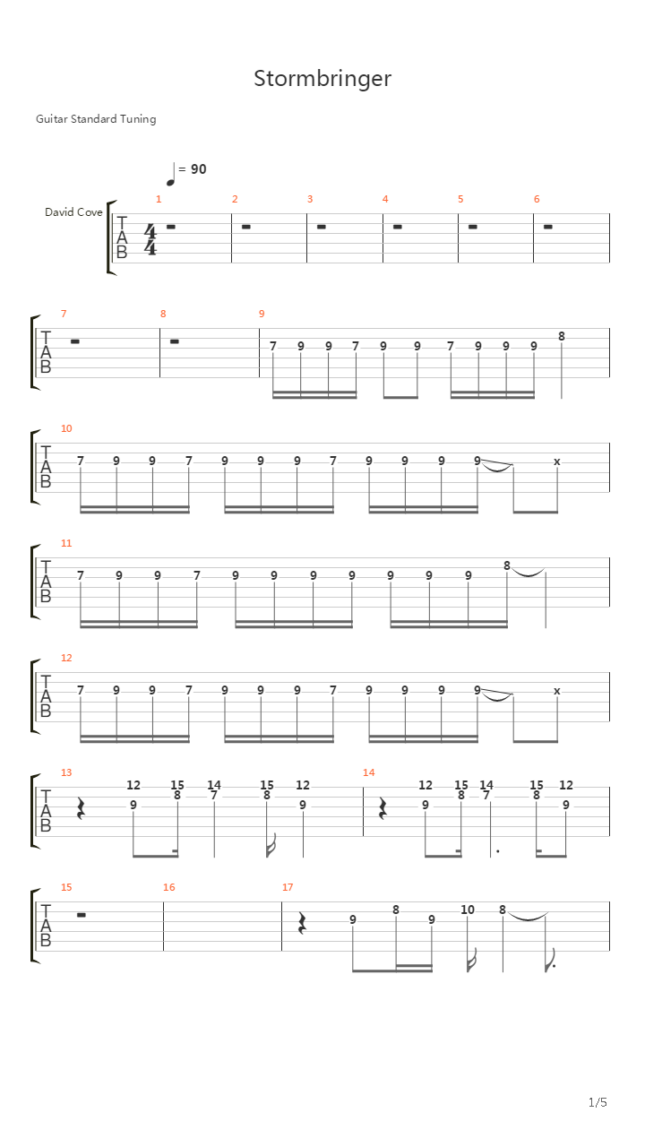 Stormbringer吉他谱