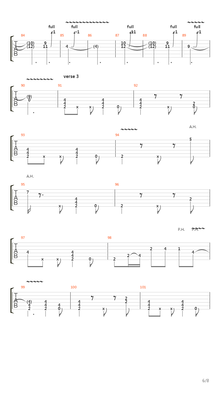 The Perpendicular Waltz吉他谱