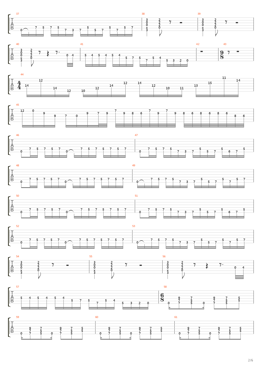 6 00吉他谱