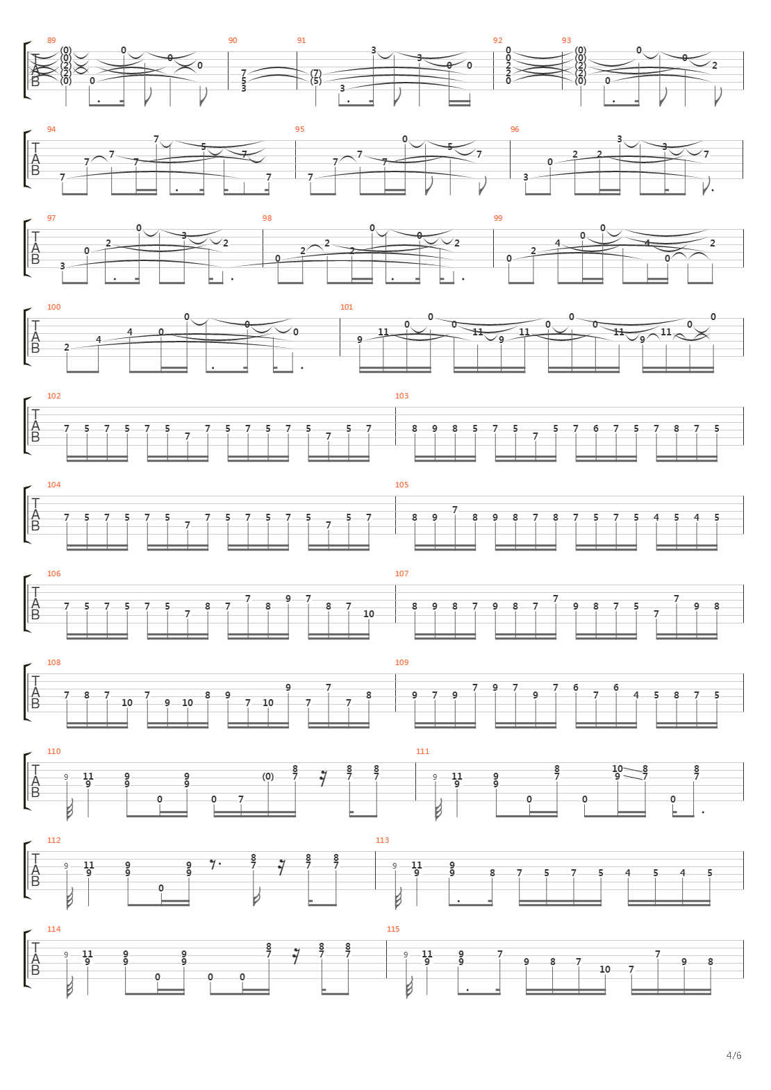 6 00吉他谱