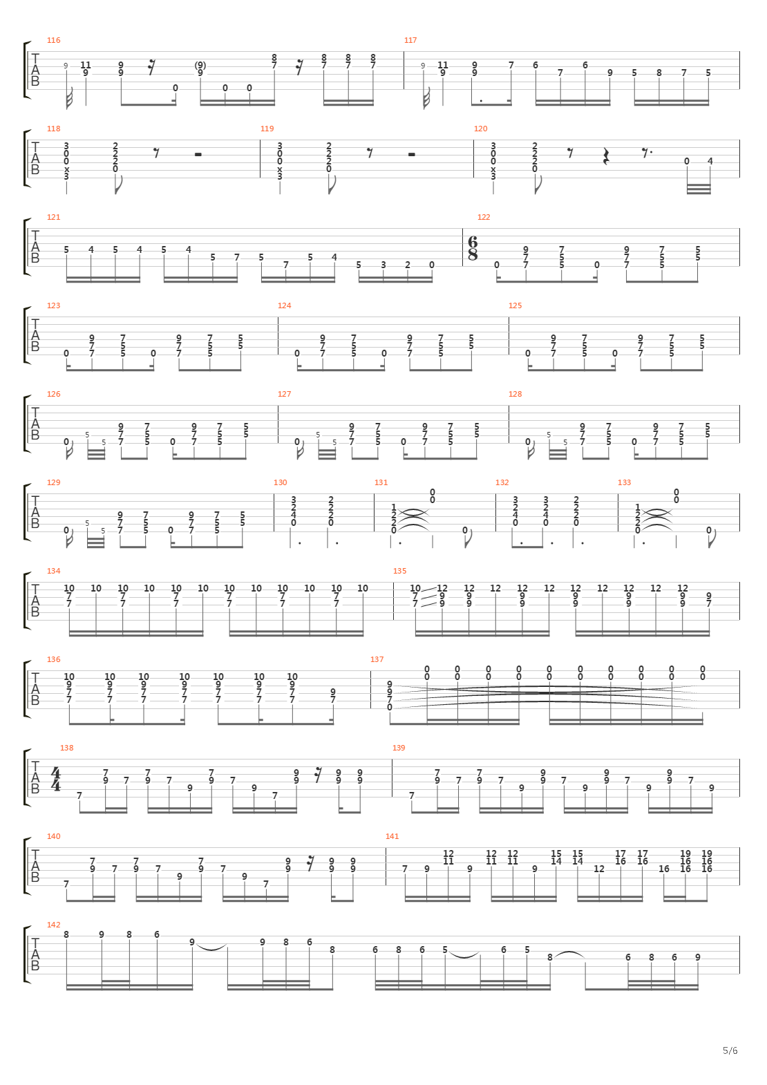 6 00吉他谱