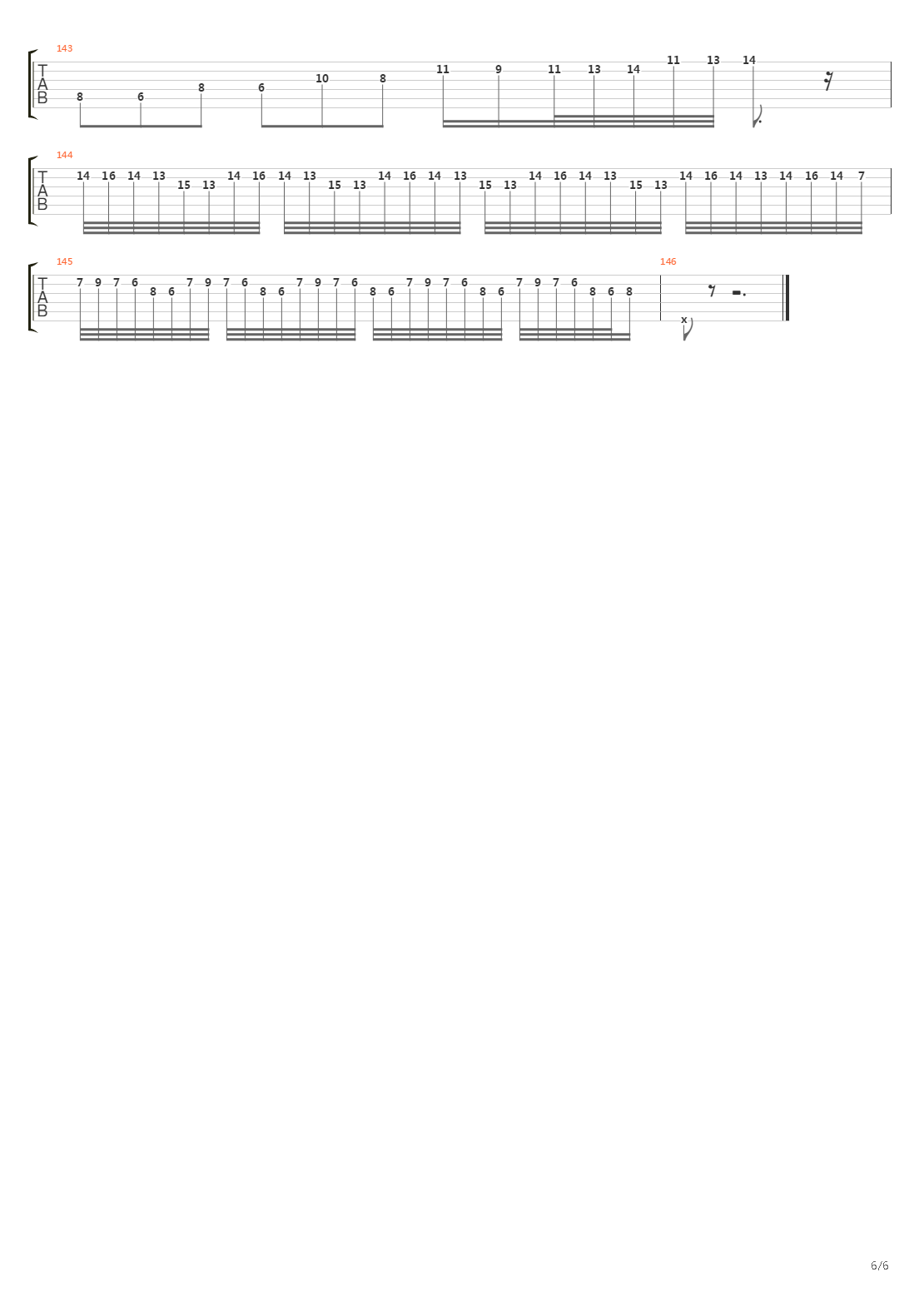 6 00吉他谱