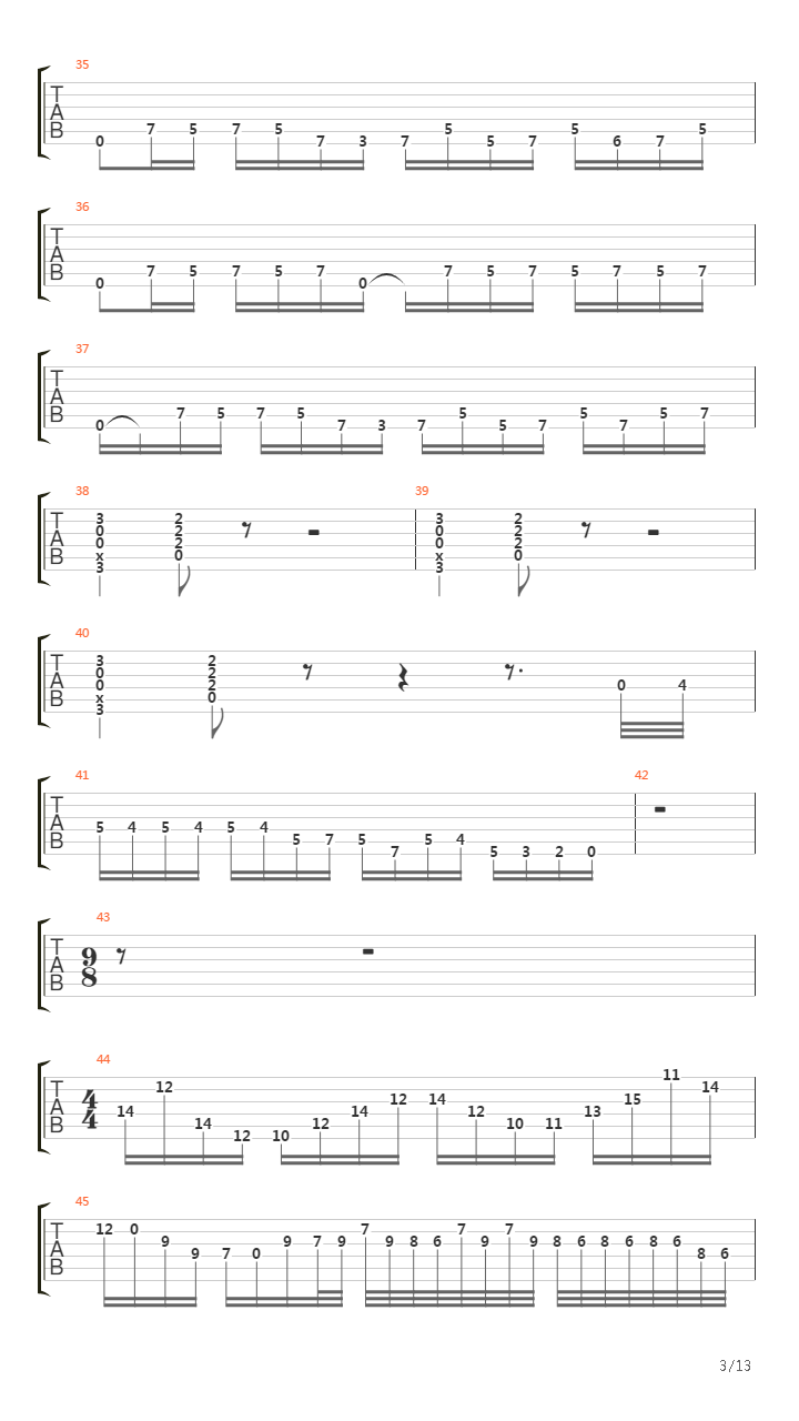 6 00吉他谱