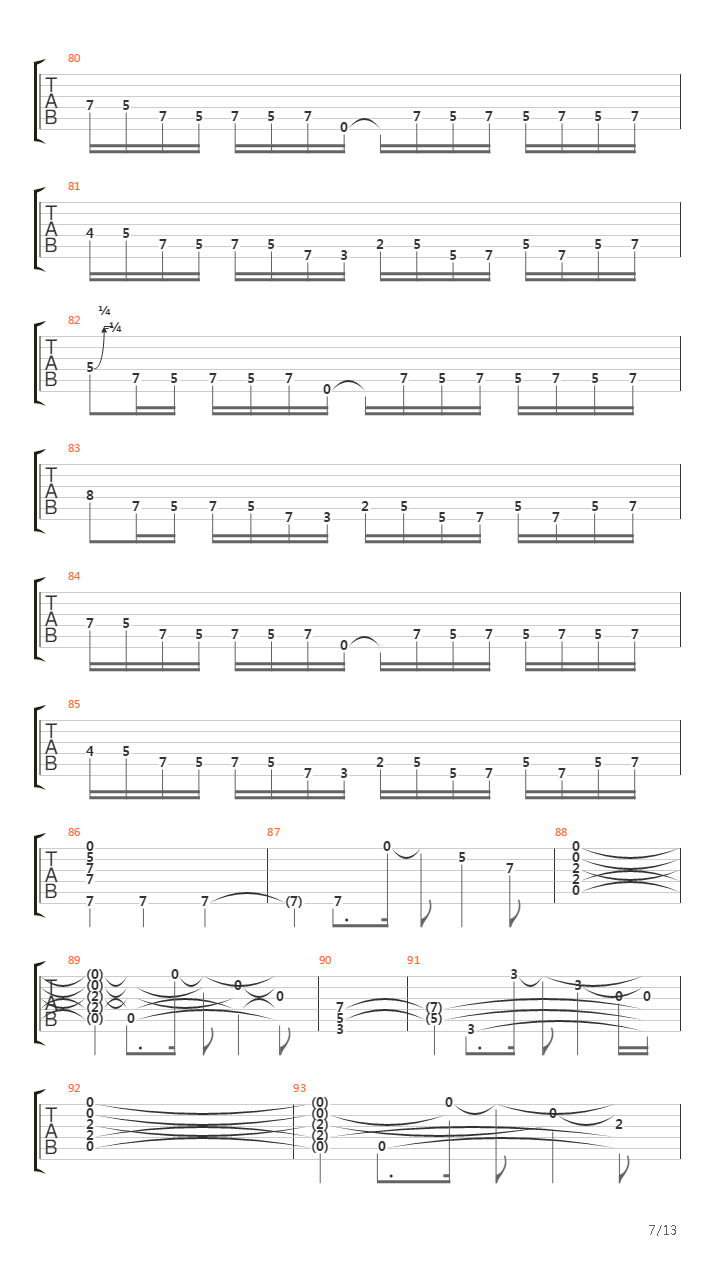 6 00吉他谱