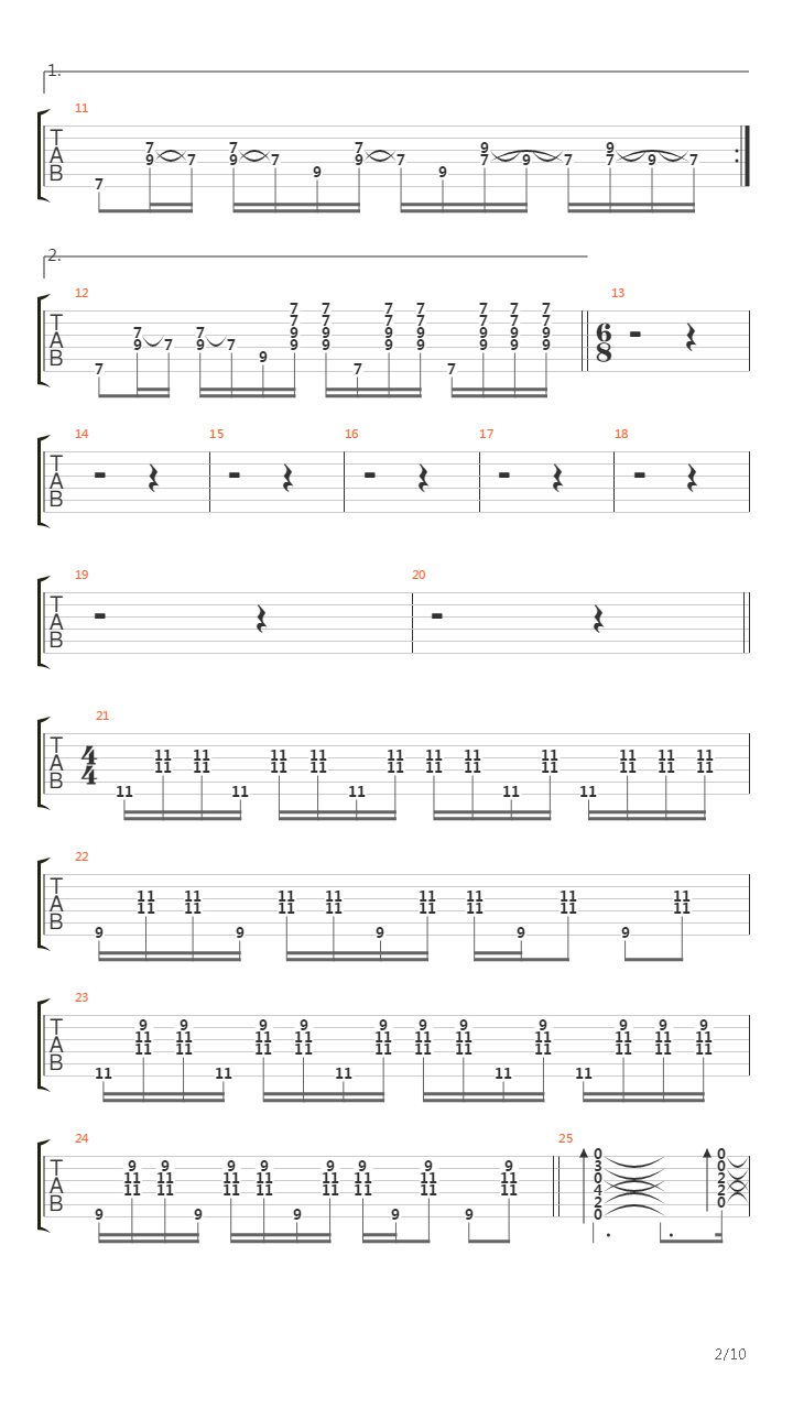 6 00吉他谱