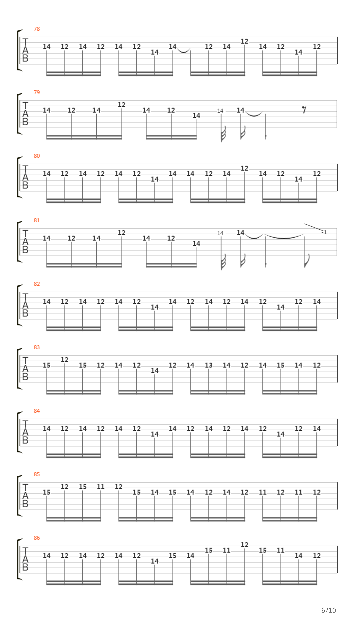 6 00吉他谱