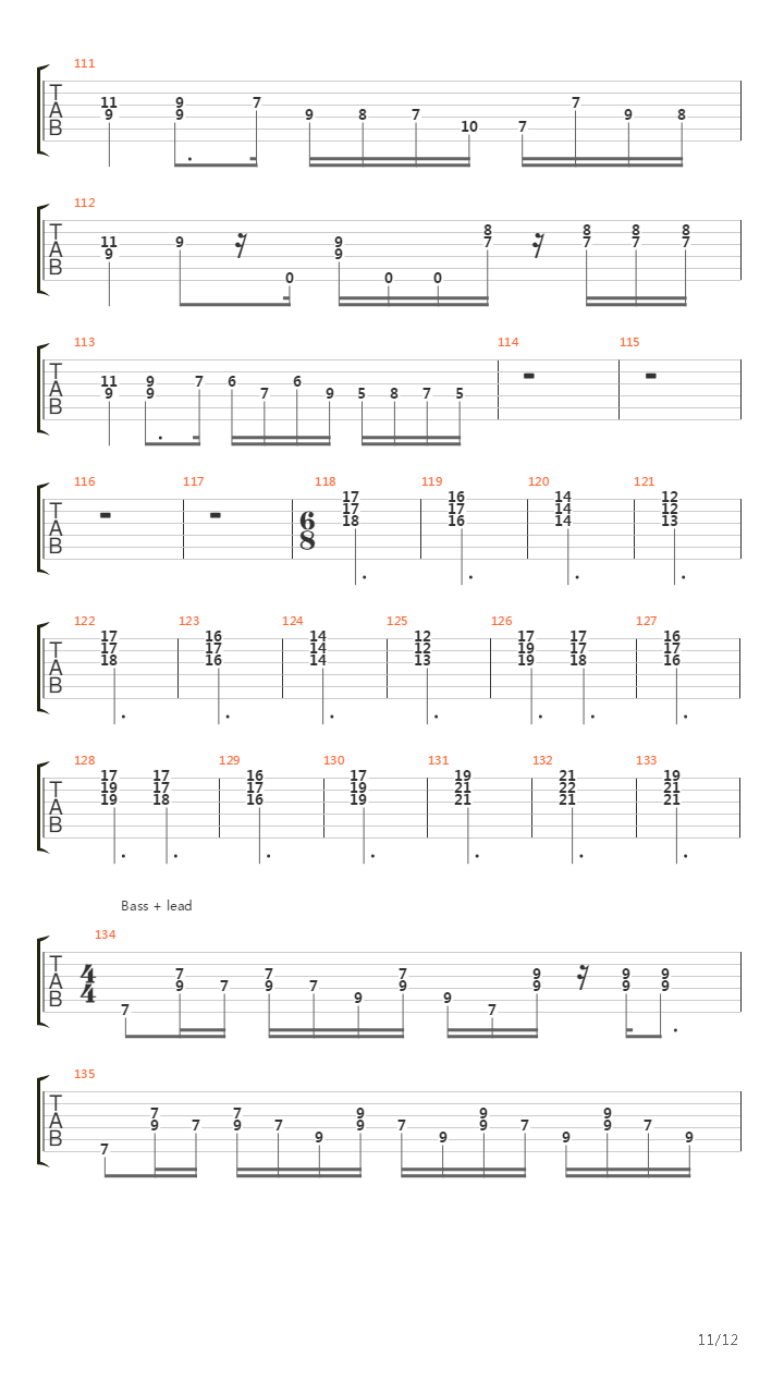 6 00吉他谱