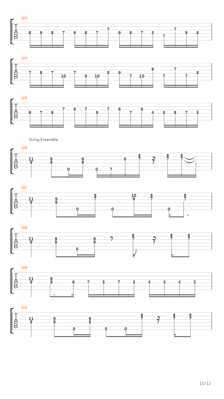 6 00吉他谱