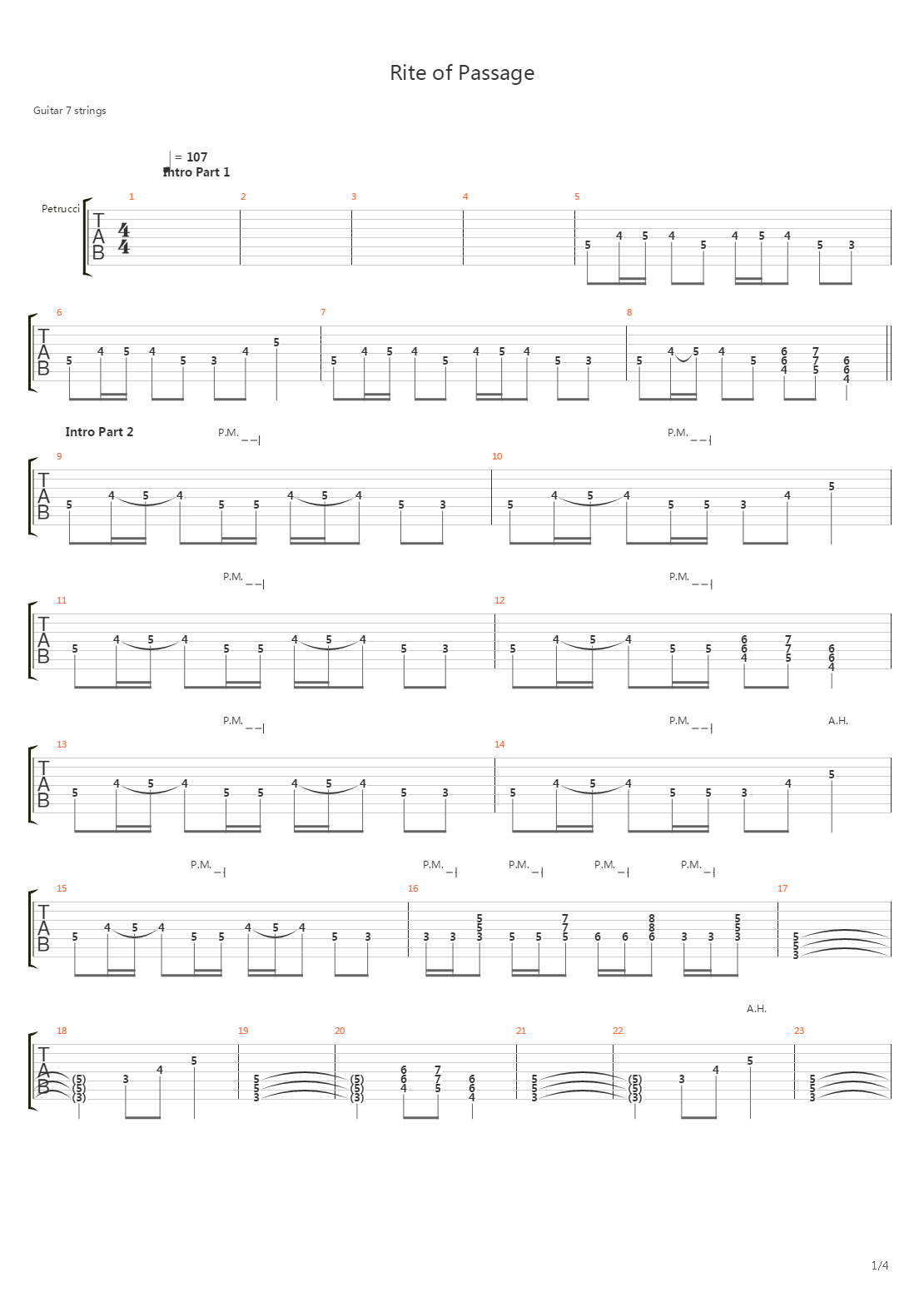 A Rite Of Passage吉他谱