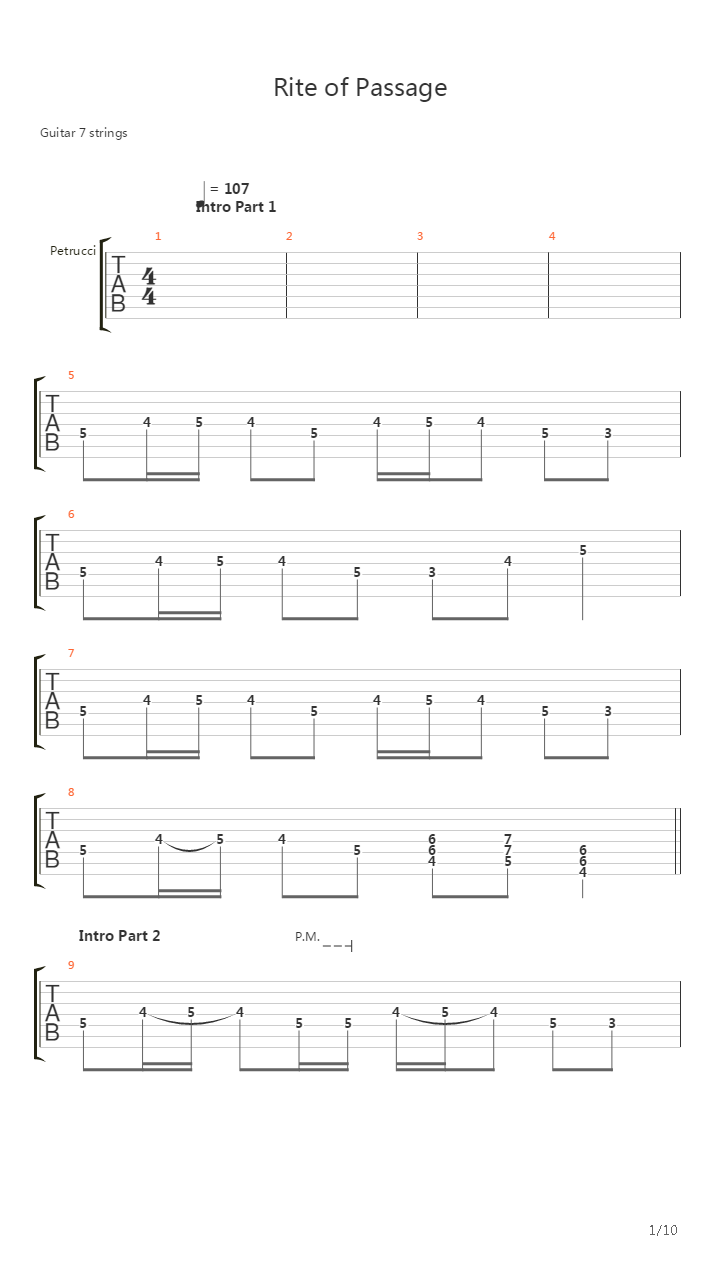 A Rite Of Passage吉他谱