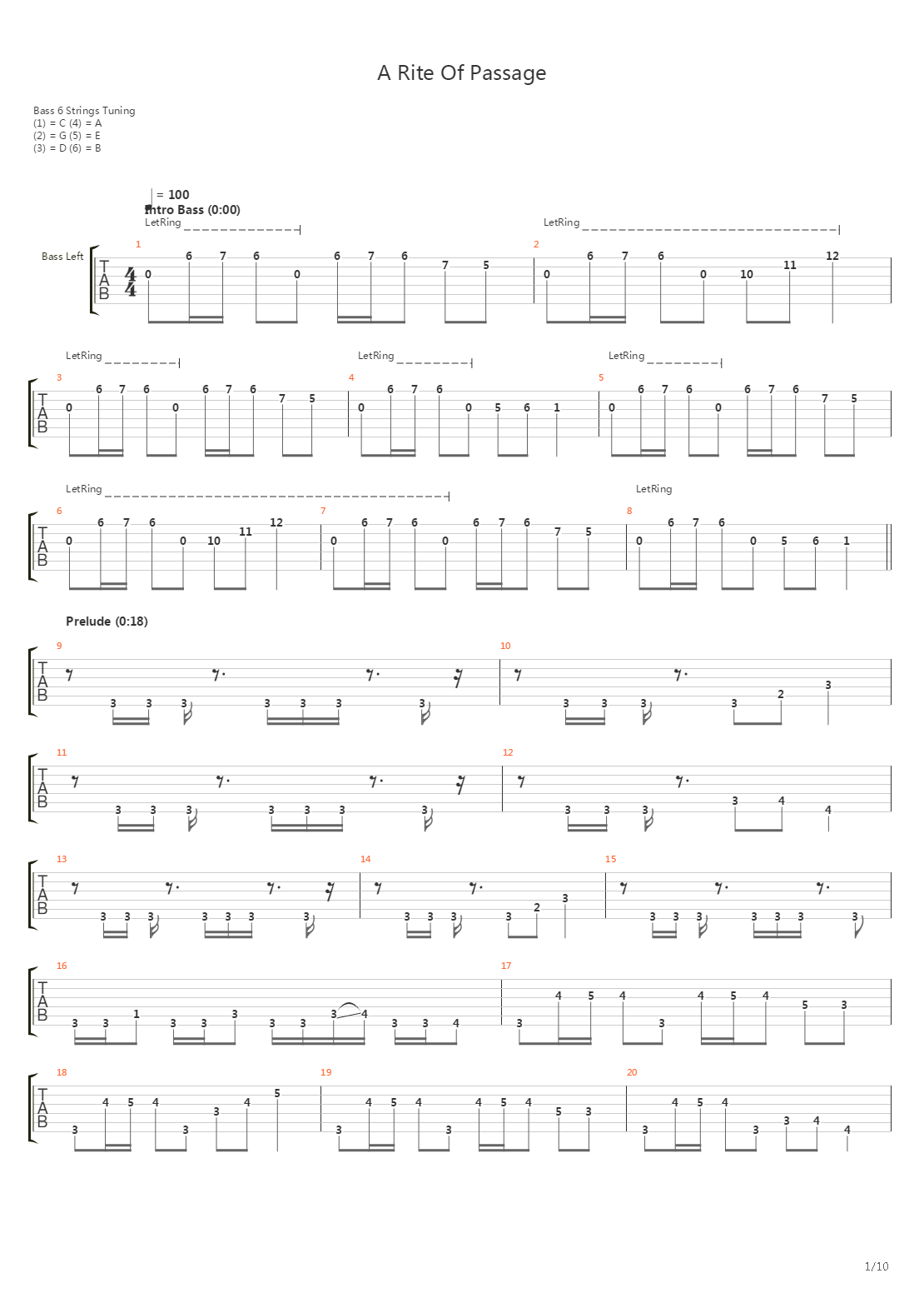 A Rite Of Passage吉他谱