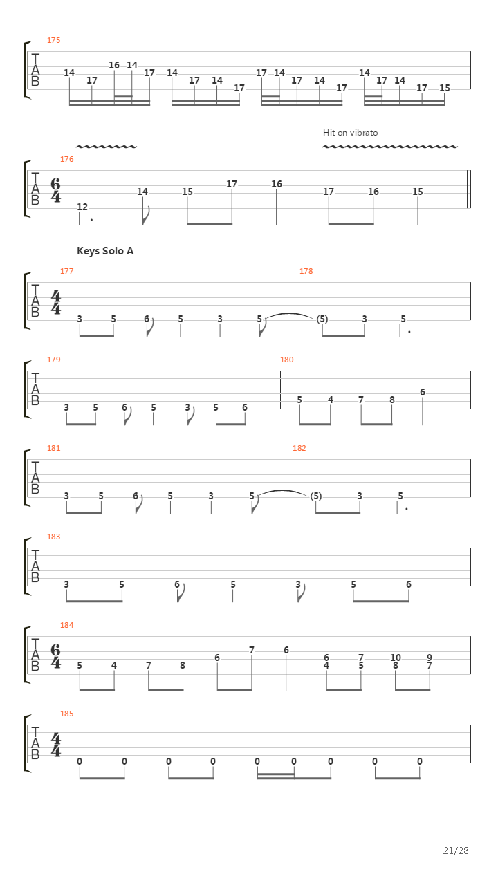 A Rite Of Passage吉他谱