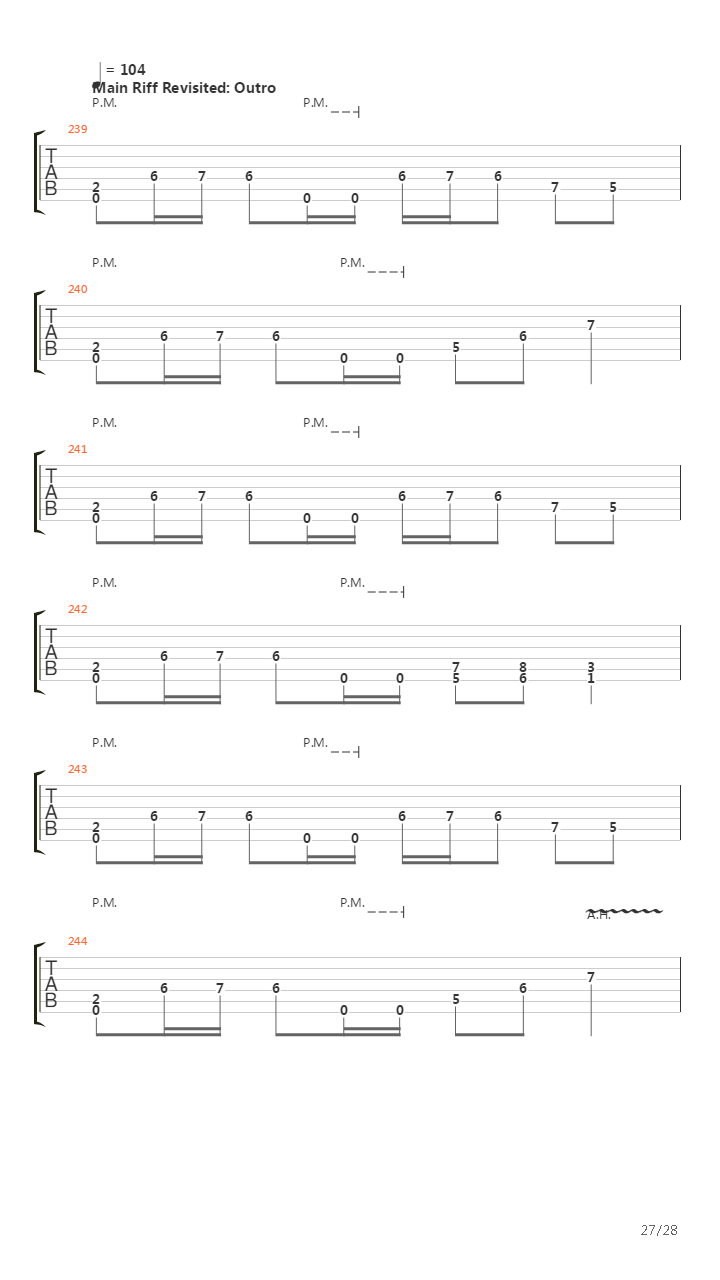 A Rite Of Passage吉他谱