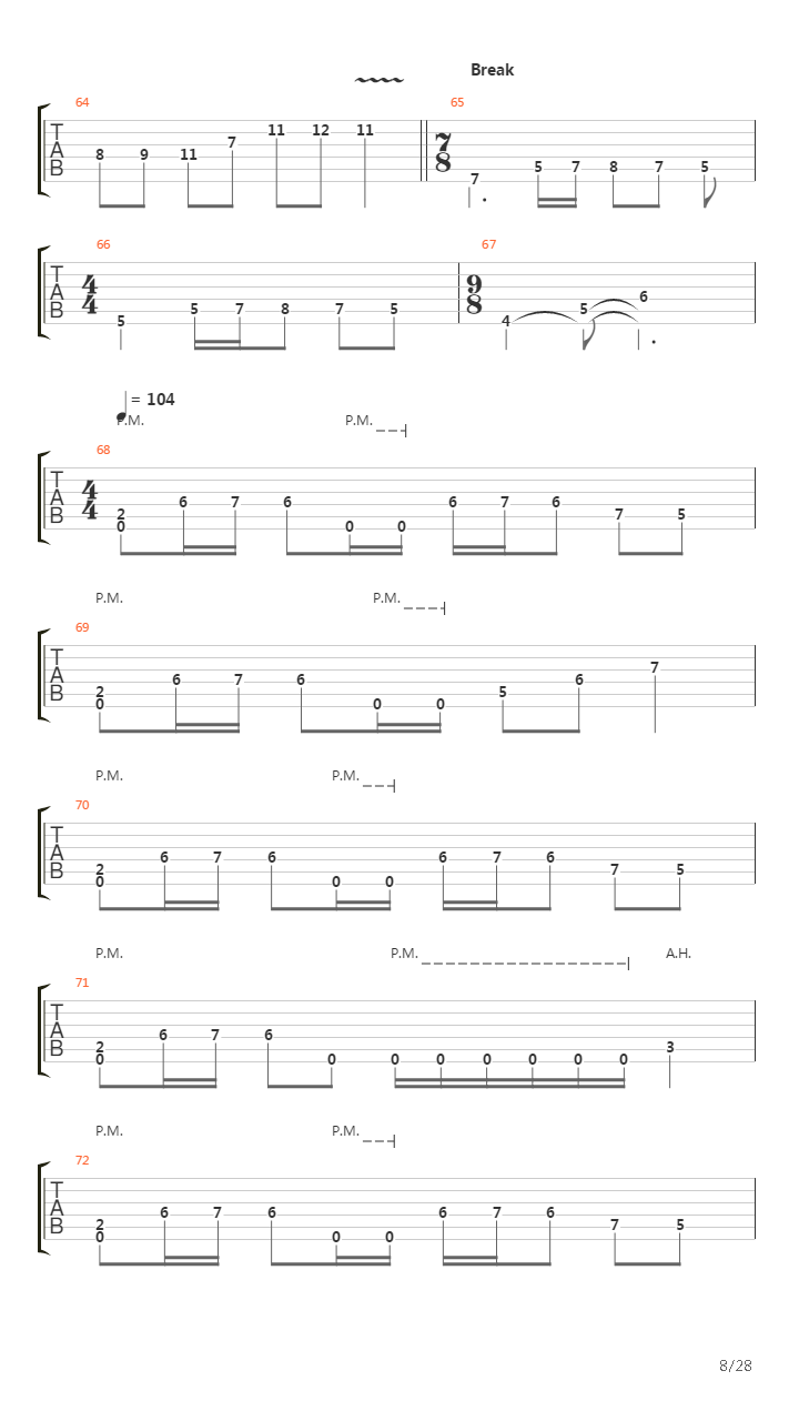 A Rite Of Passage吉他谱