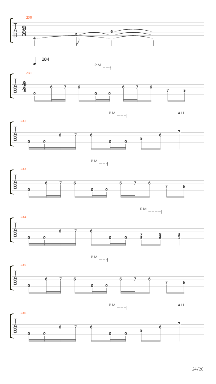 A Rite Of Passage吉他谱