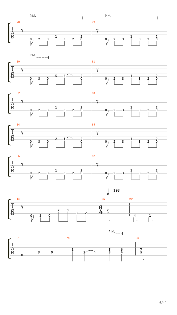 A Nightmare To Remember吉他谱