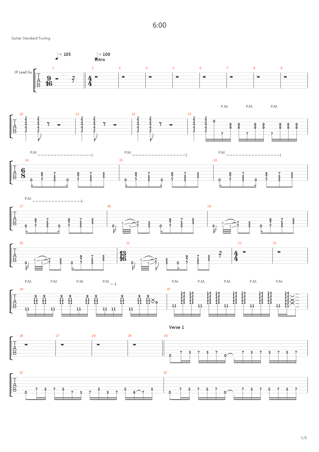 600吉他谱