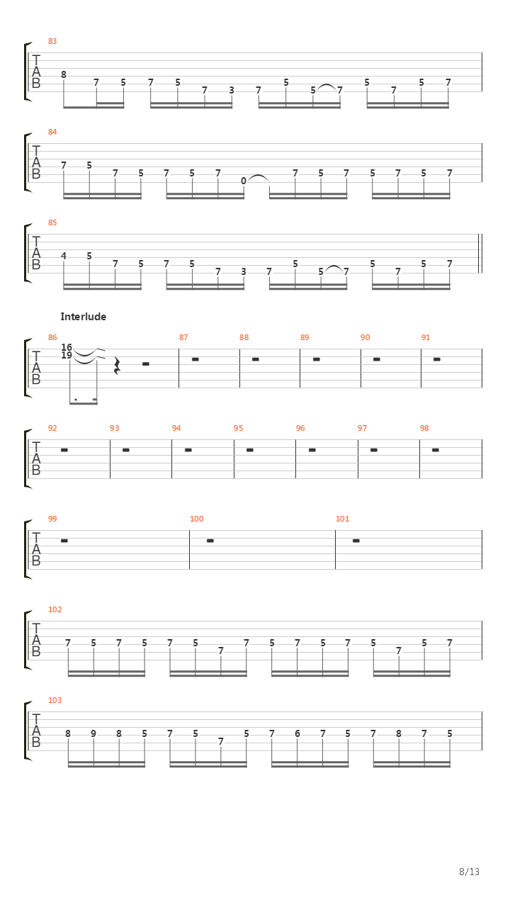 600吉他谱