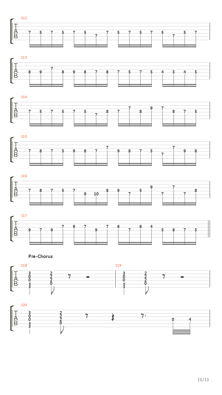 600吉他谱