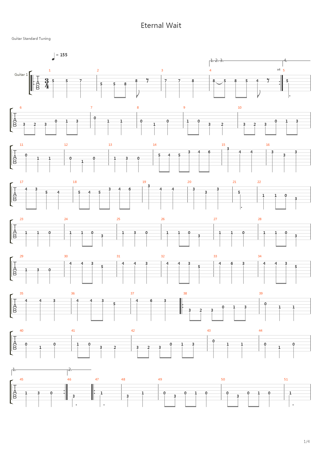 Eternal Wait吉他谱