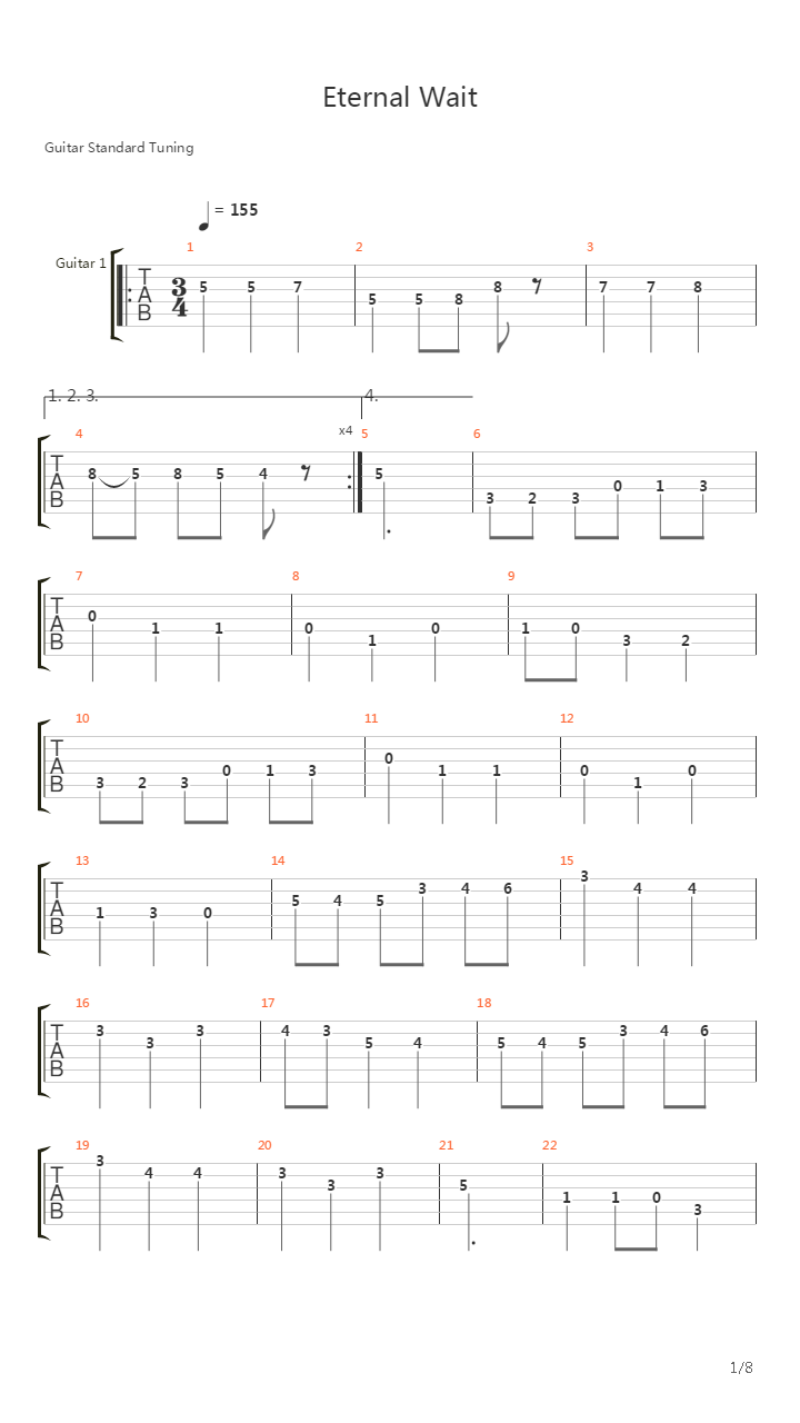 Eternal Wait吉他谱
