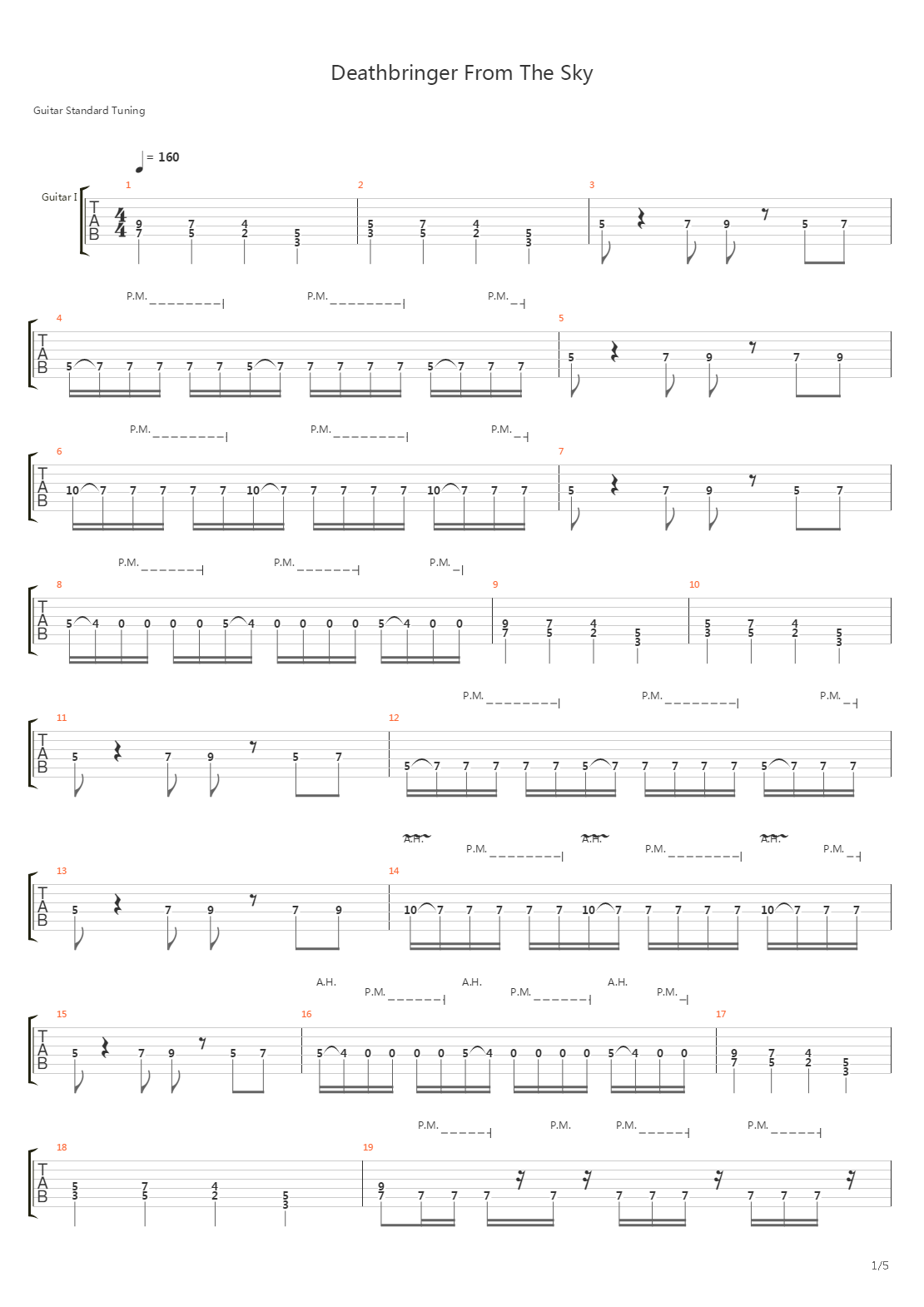 Deathbringer From The Sky吉他谱