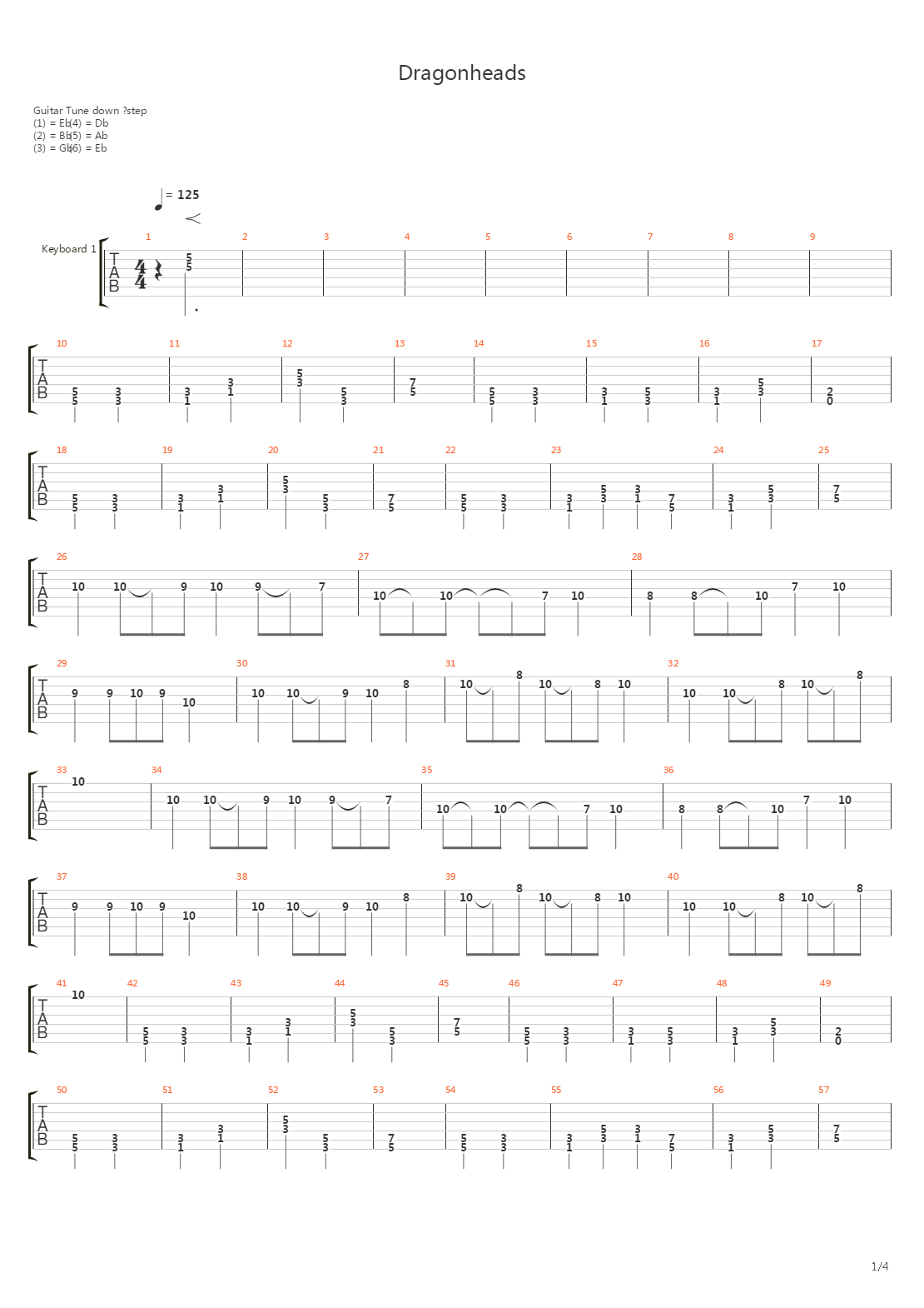 Dragonheads吉他谱