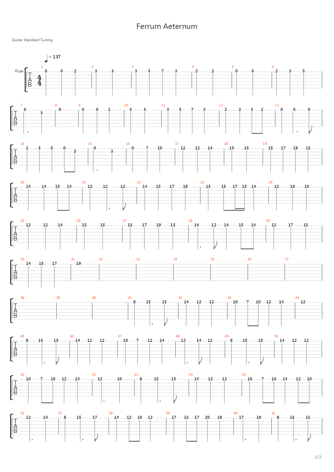 Ferrum Aeternum吉他谱