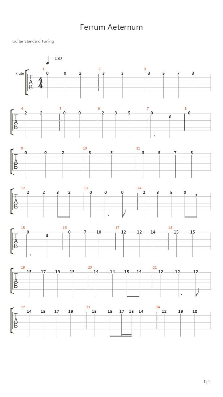 Ferrum Aeternum吉他谱