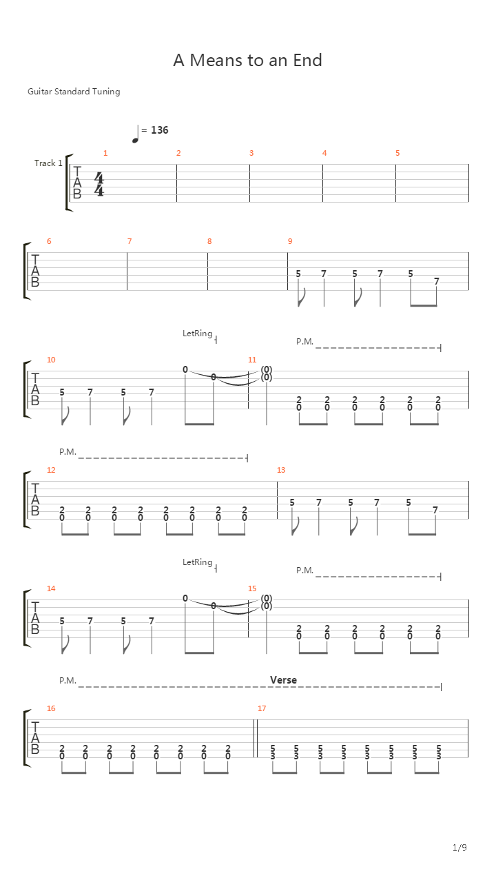 A Means To An End吉他谱