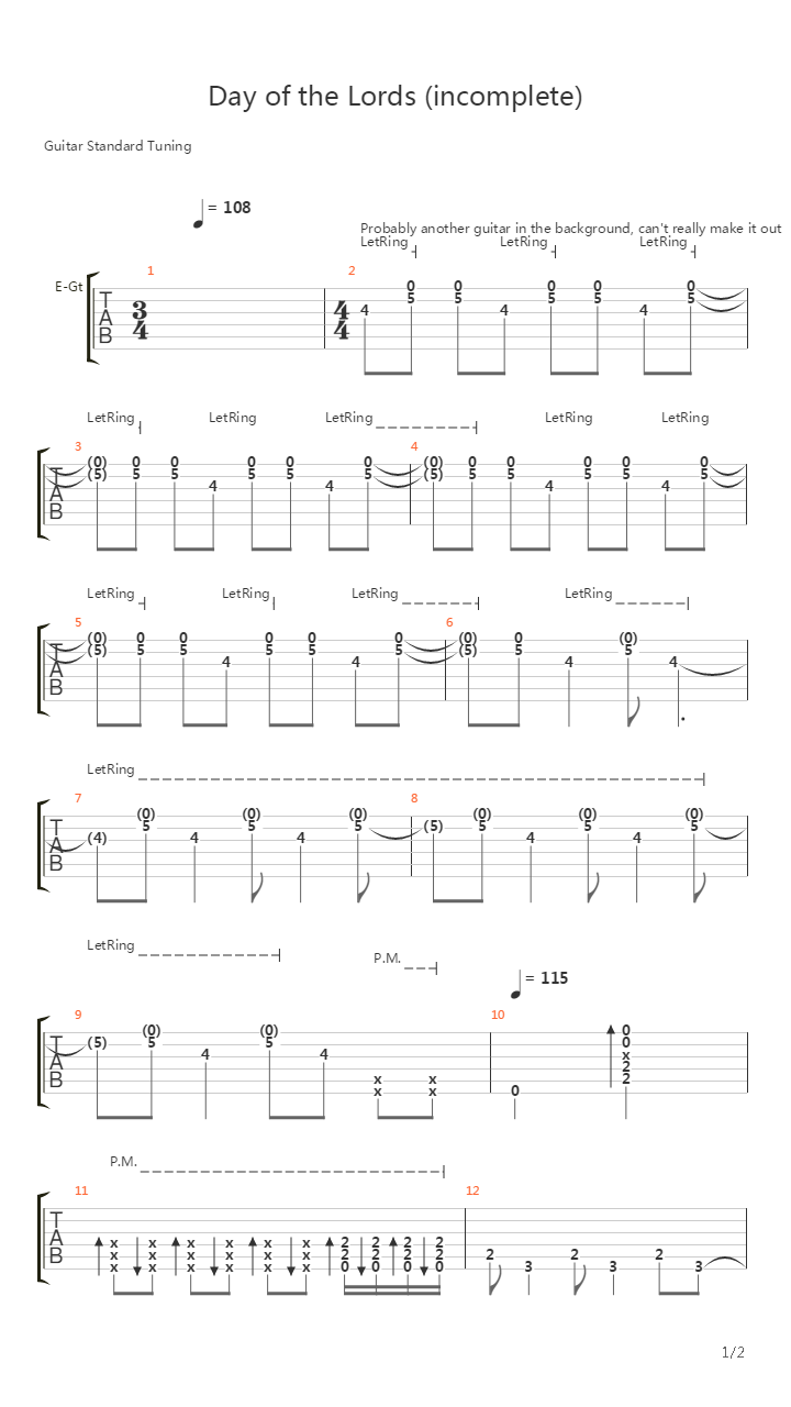 Day Of The Lord吉他谱