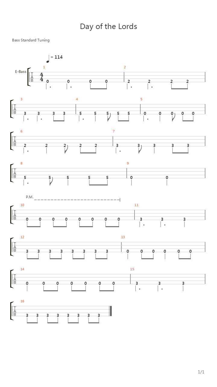 Day Of The Lord吉他谱