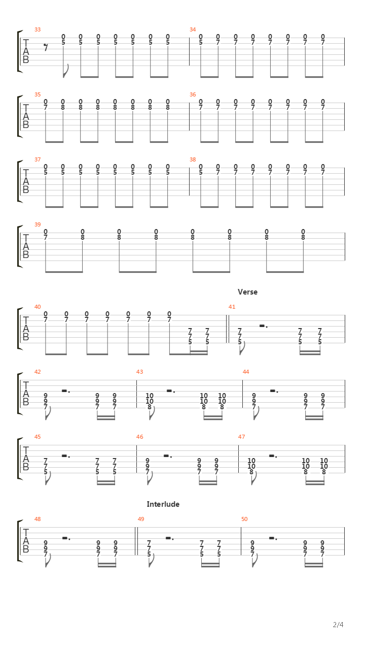 Exercise One吉他谱