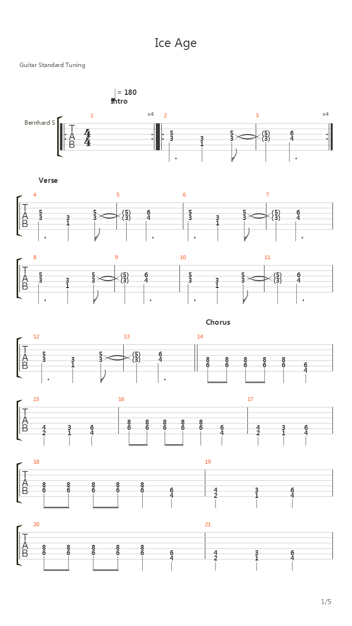 Ice Age吉他谱