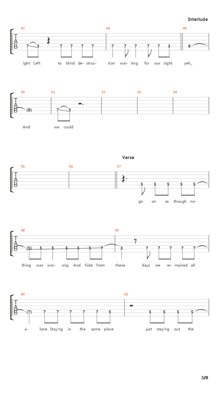 Transmission吉他谱