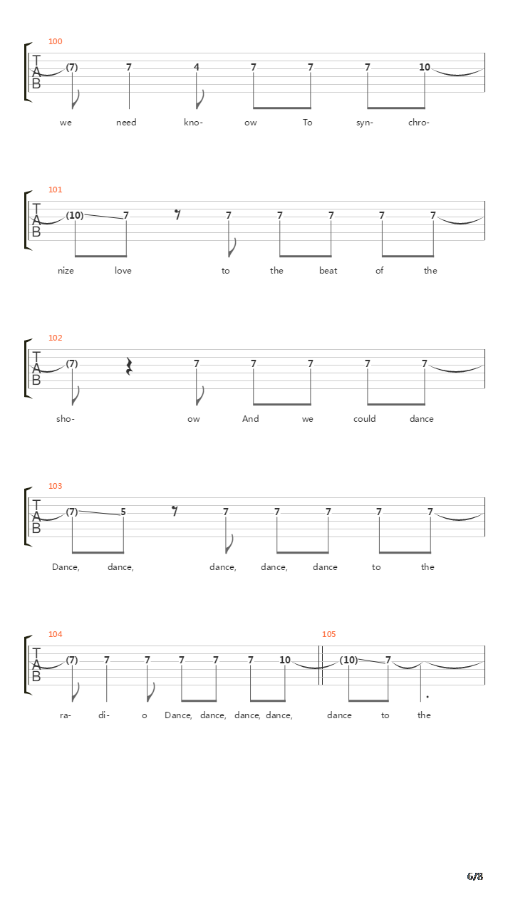 Transmission吉他谱