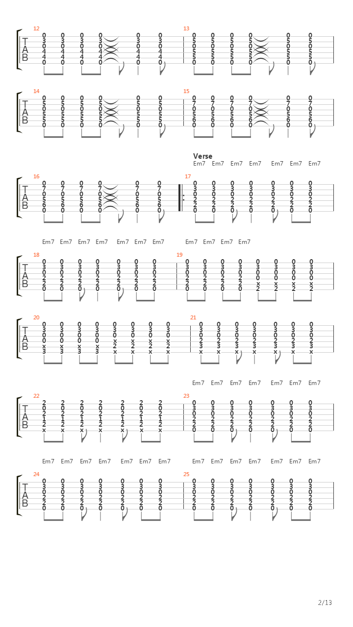 3x5吉他谱