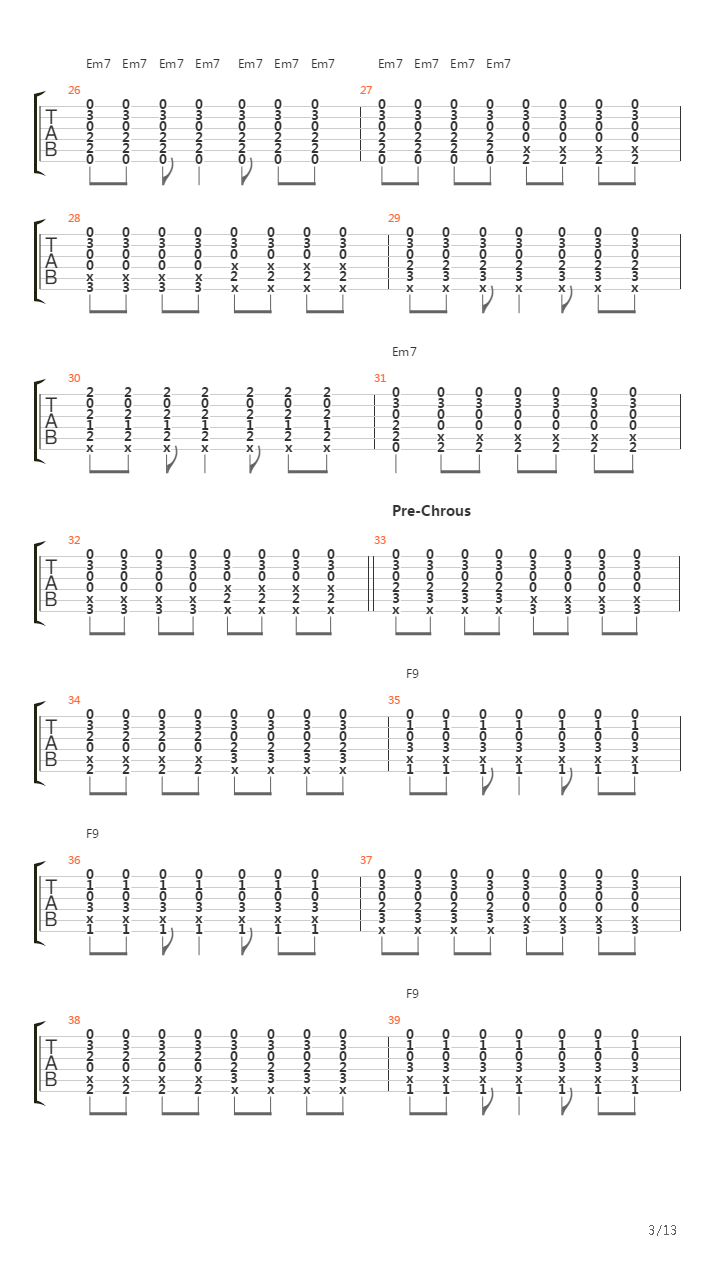 3x5吉他谱