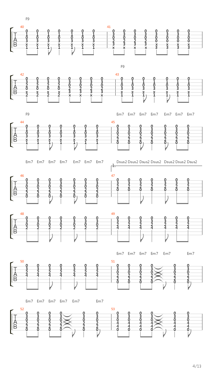 3x5吉他谱