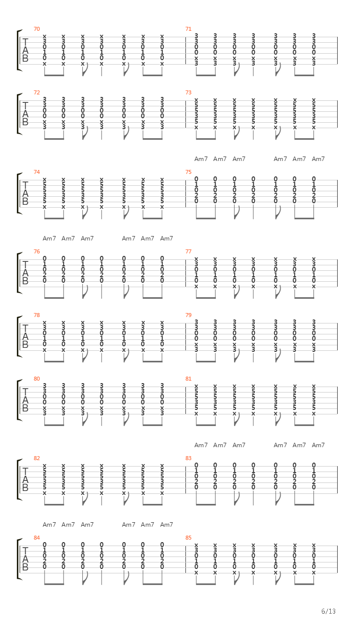 3x5吉他谱