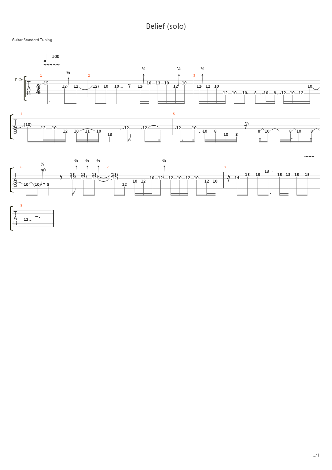 Belief吉他谱