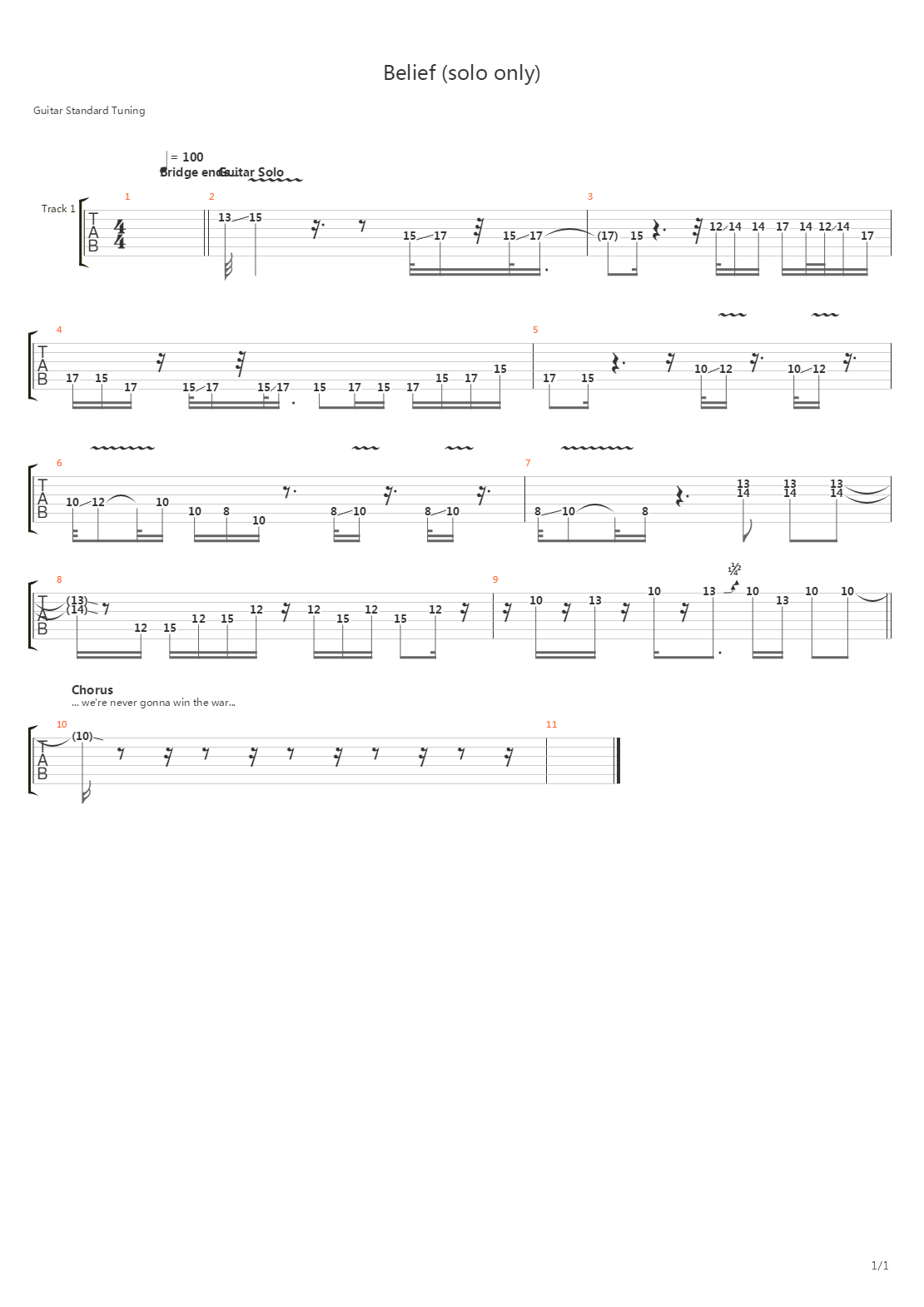 Continuum吉他谱